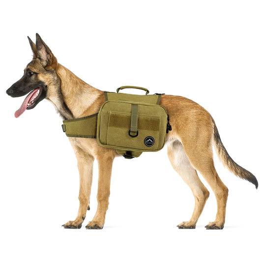 Himal Outdoors Dog Backpack Dog Hiking Backpack Hound Saddle Bag for Large Dog with Side Pockets & Adjustable Strap
