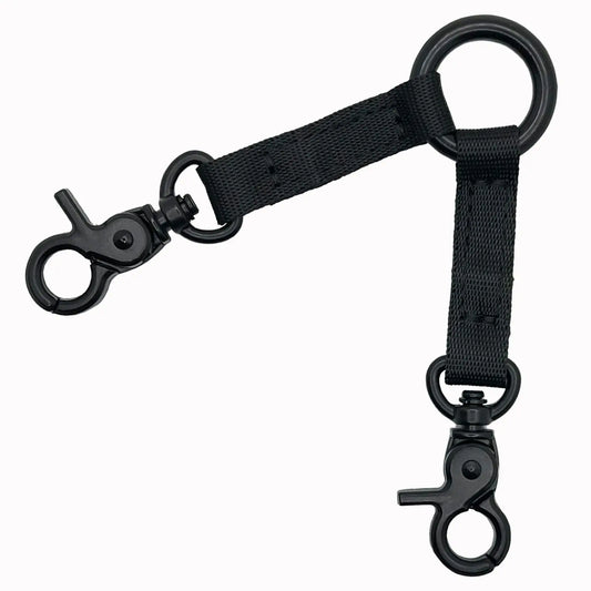 Double Clip Dog Leash for Two DogsDouble Headed Hook Pet Safety 2 Way Coupler with Nickel Plated Swivel Clip